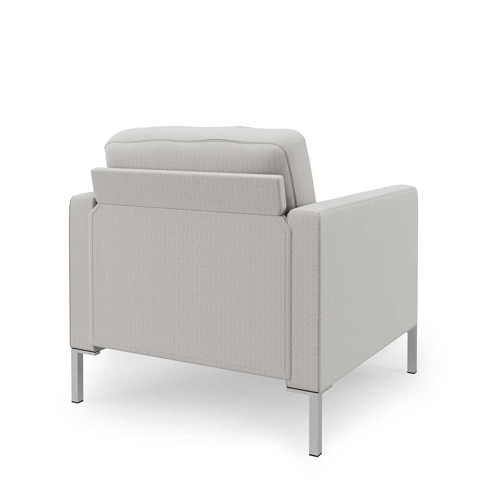 Wohnzimmer Sessel in Creme und Silber - Calaccio