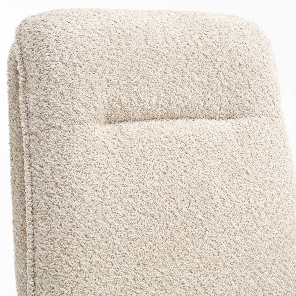 Boucle Stuhl mit Holz Drehgestell - Beluah (2er Set)