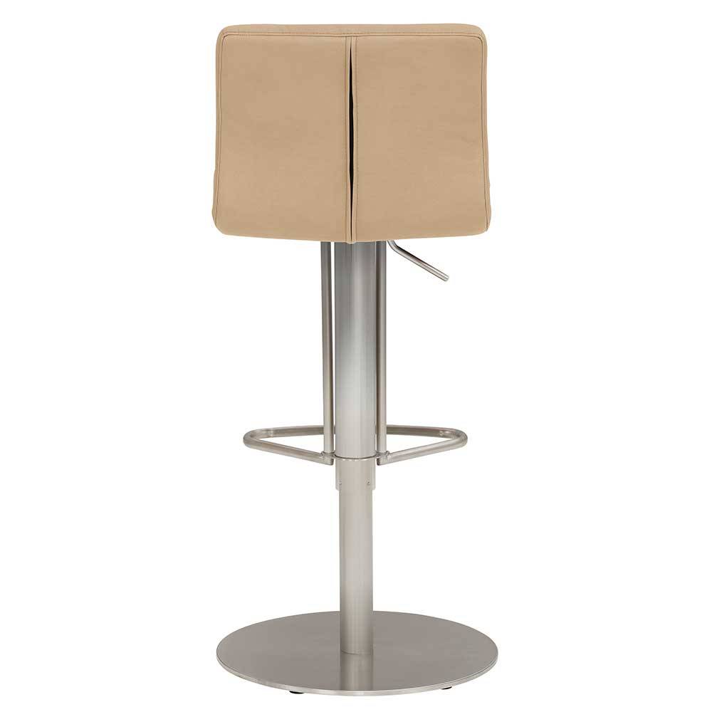 Barstuhl mit Microfaser in Beige - Corbit