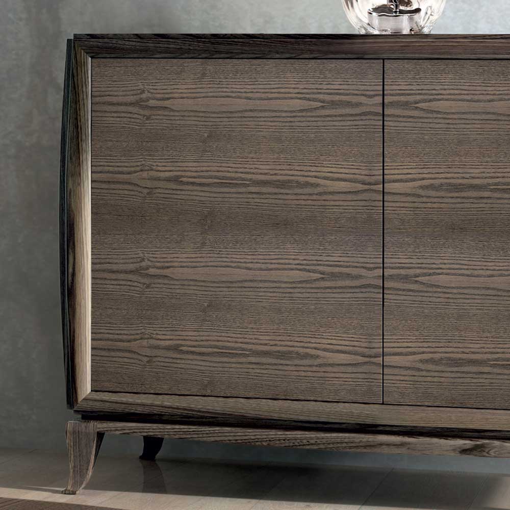 132x96x56 Mid Century Türenkommode in Braun - Lacruzira