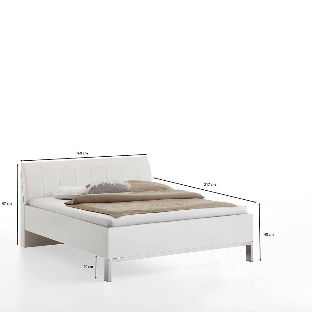 Komfortables Bett Maße und Abmessungen mit 169 cm Breite und 217 cm Länge – Rocca