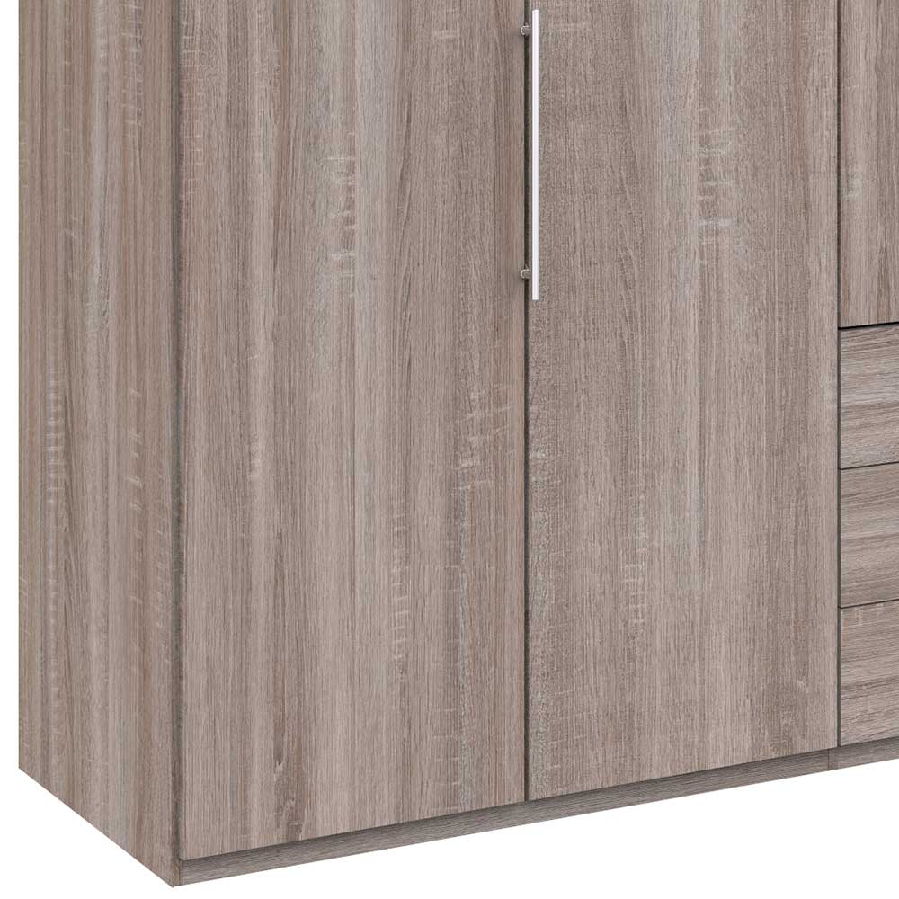 200cm Schlafzimmerschrank mit Folierung Holzoptik - Crenba