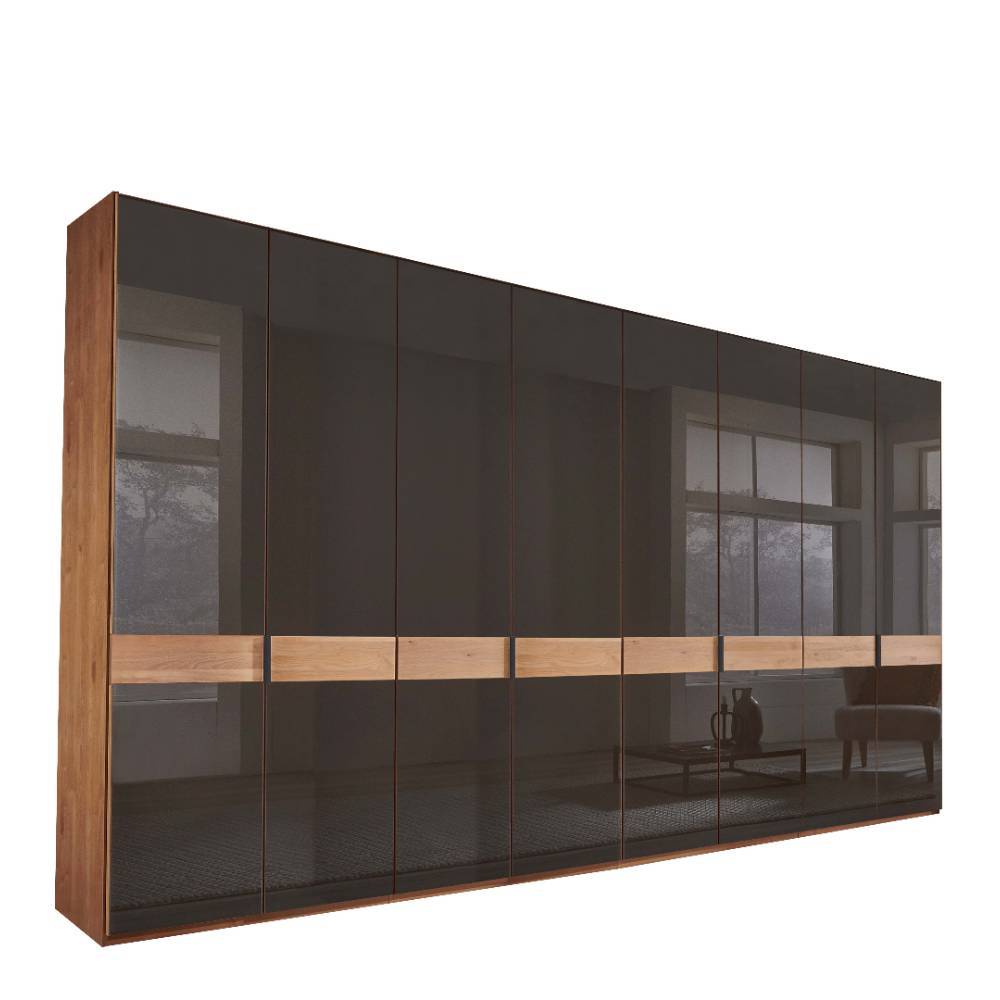 8-türiger Schlafzimmerschrank mit Glasfront - Hung