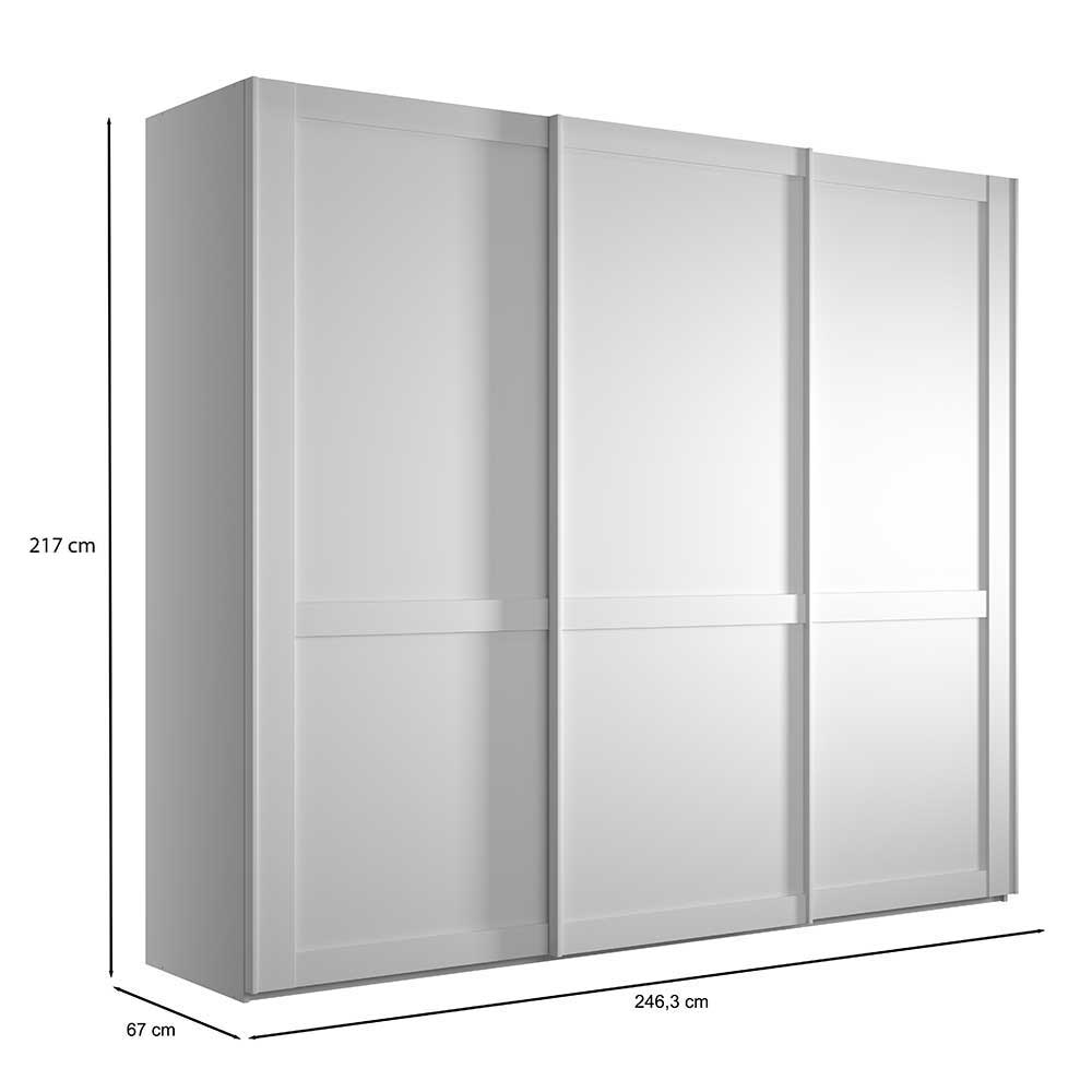 Landhaus Kleiderschrank mit drei Schwebetüren - Flinn