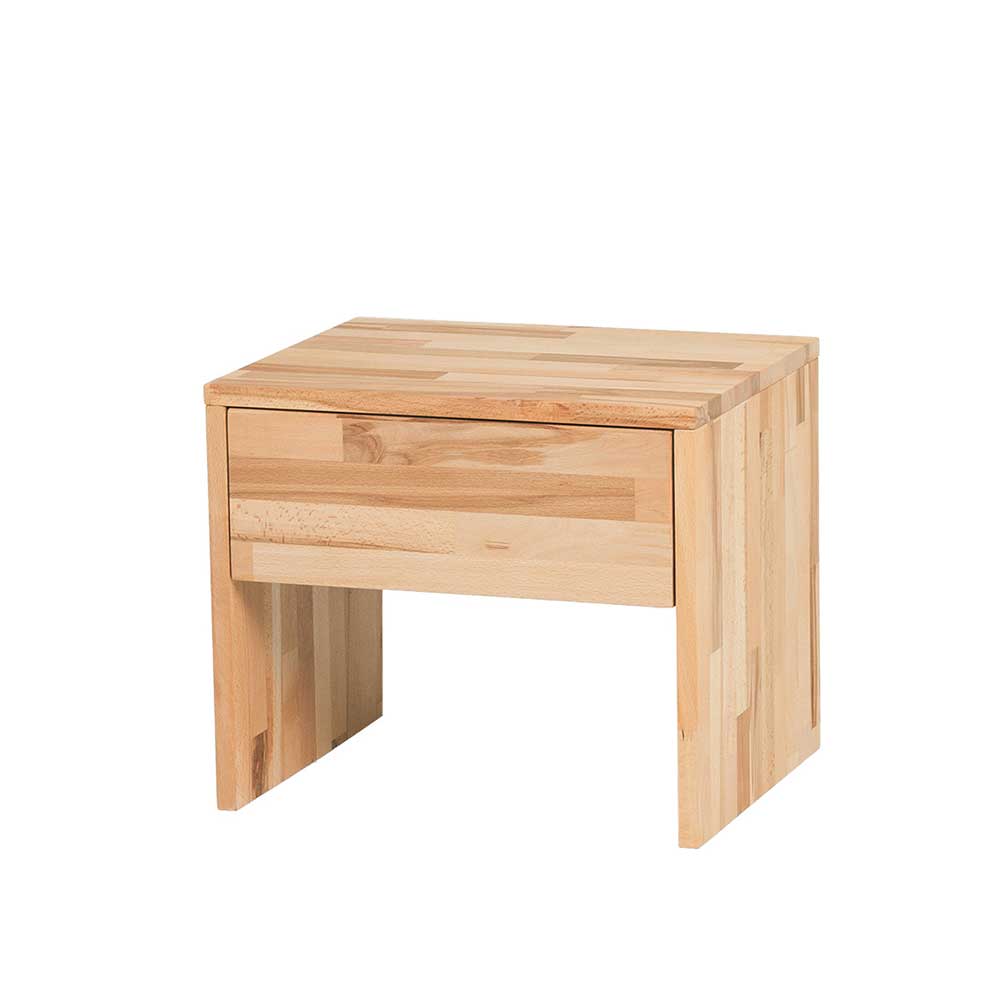 Holzbett Abraham mit Polsterkopfteil (dreiteilig)