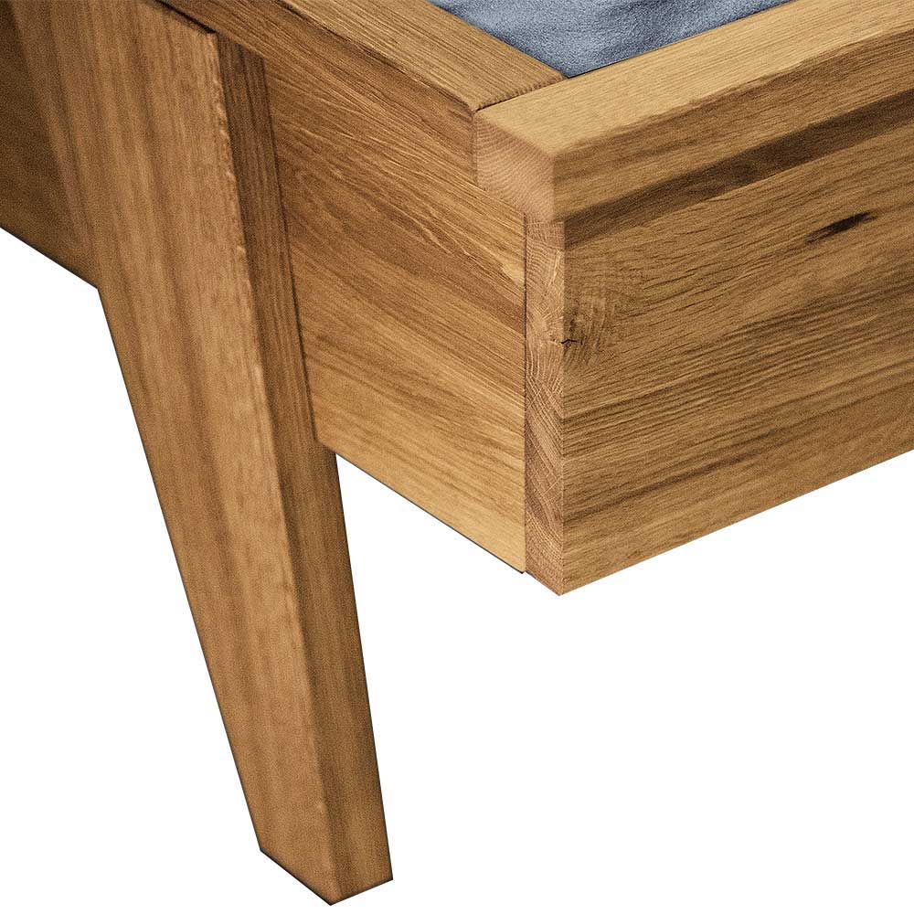 190cm Bettrahmen aus Holz Wildeiche massiv - Hardus