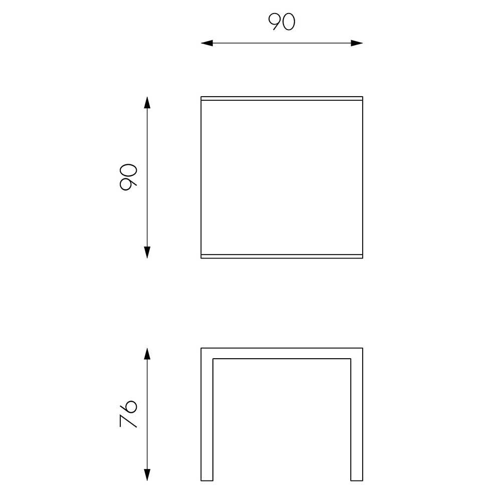 Glas Esstisch Culau in Weiß