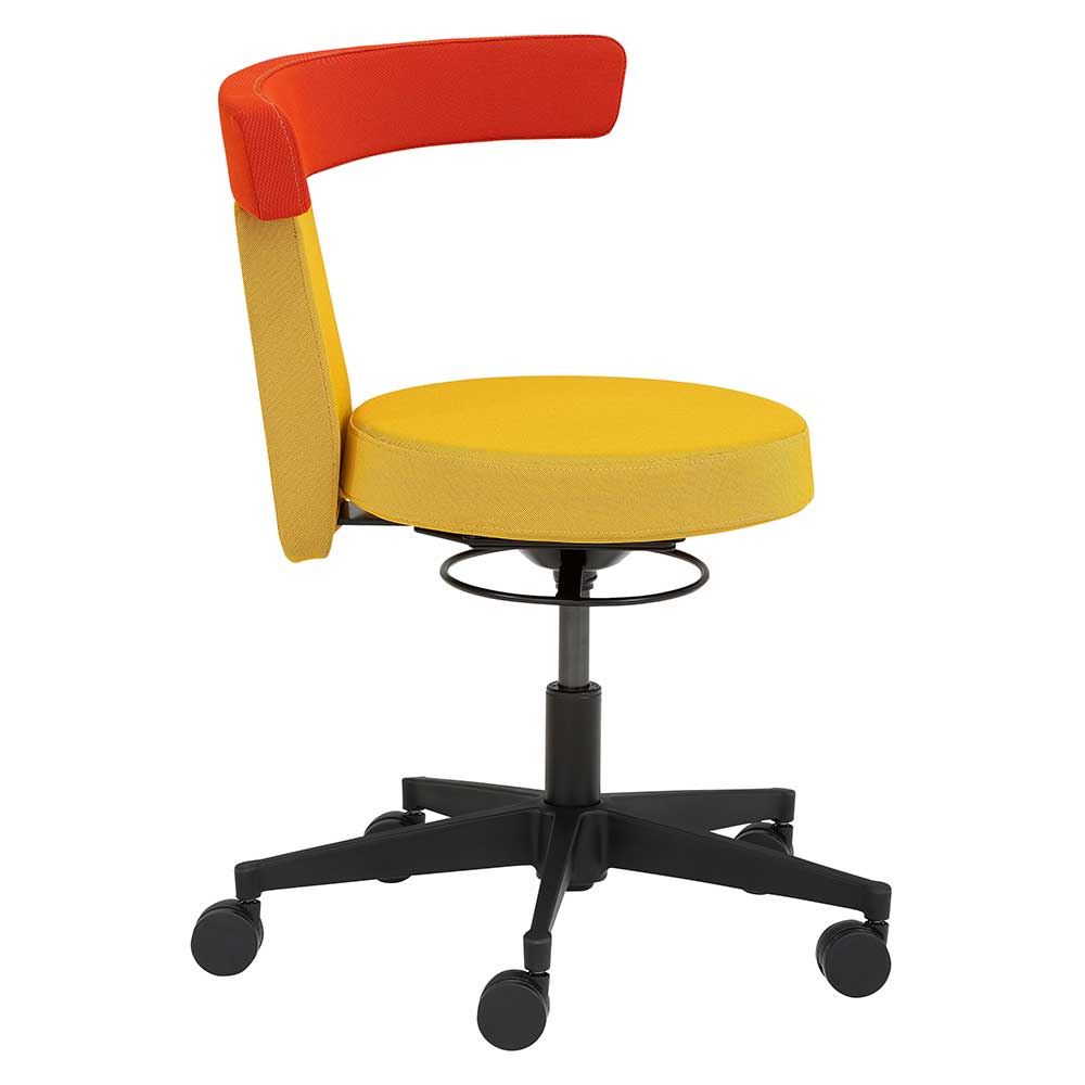 Funktioneller Drehhocker in Gelb & Orange - Marony