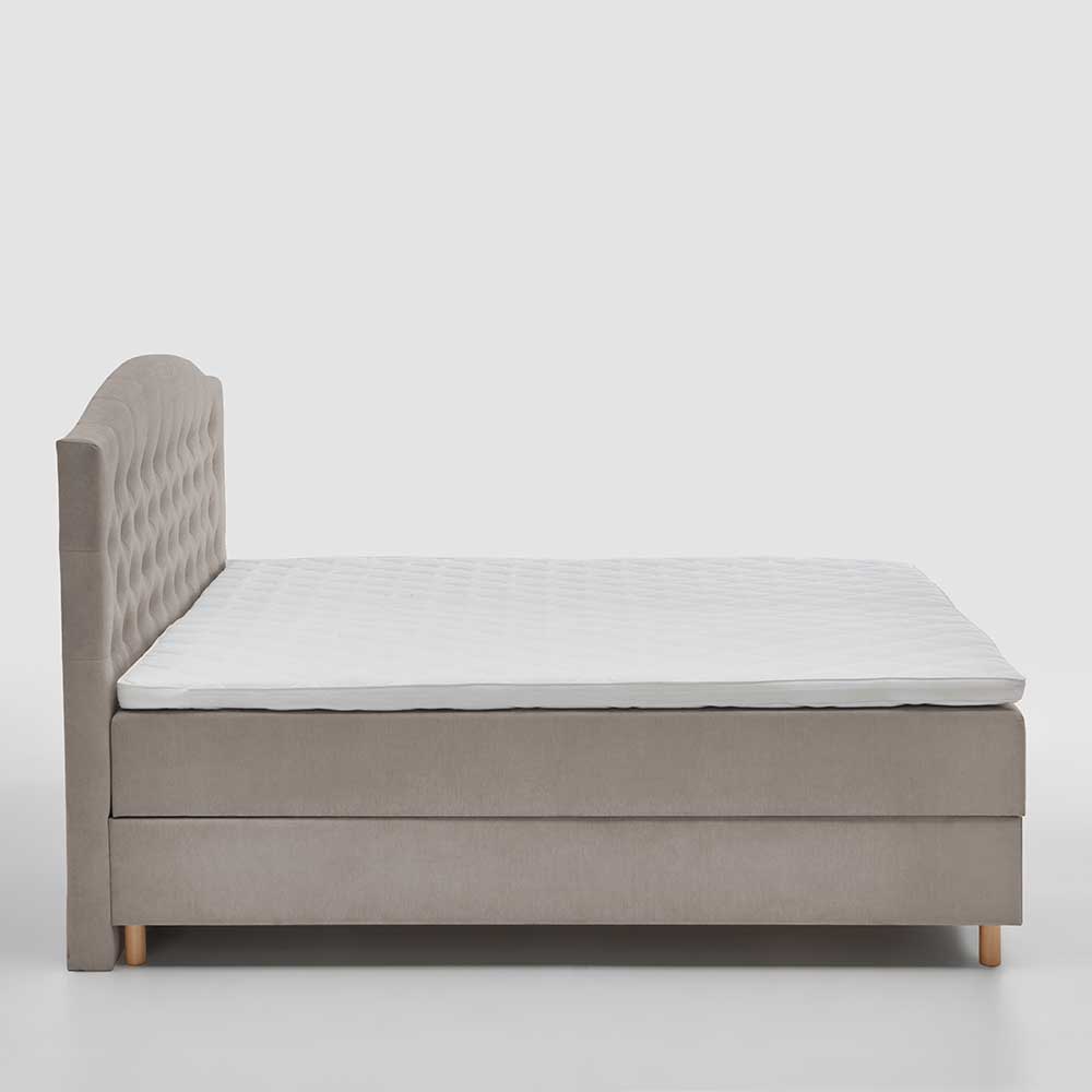 H3 Komplettbett mit Bettkasten in Hellbraun - Furcia