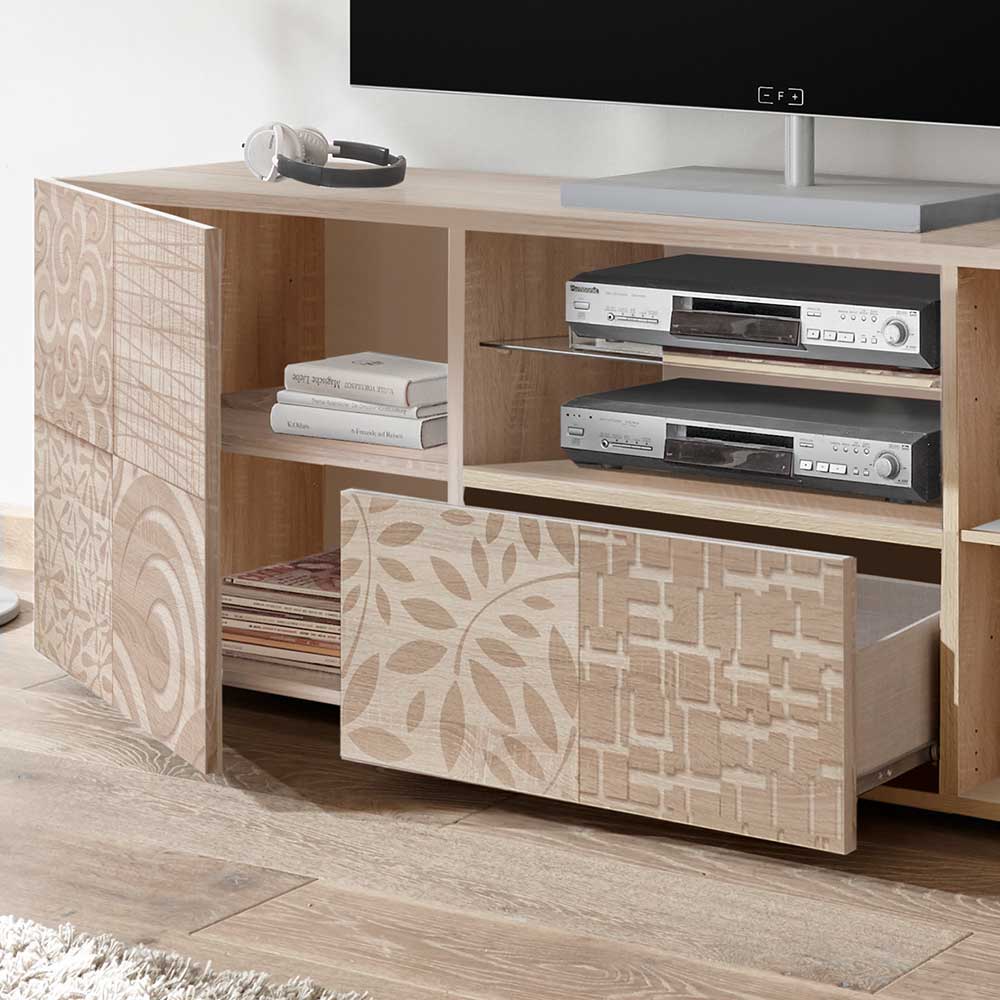 TV Lowboard mit Muster Print - Bielvas