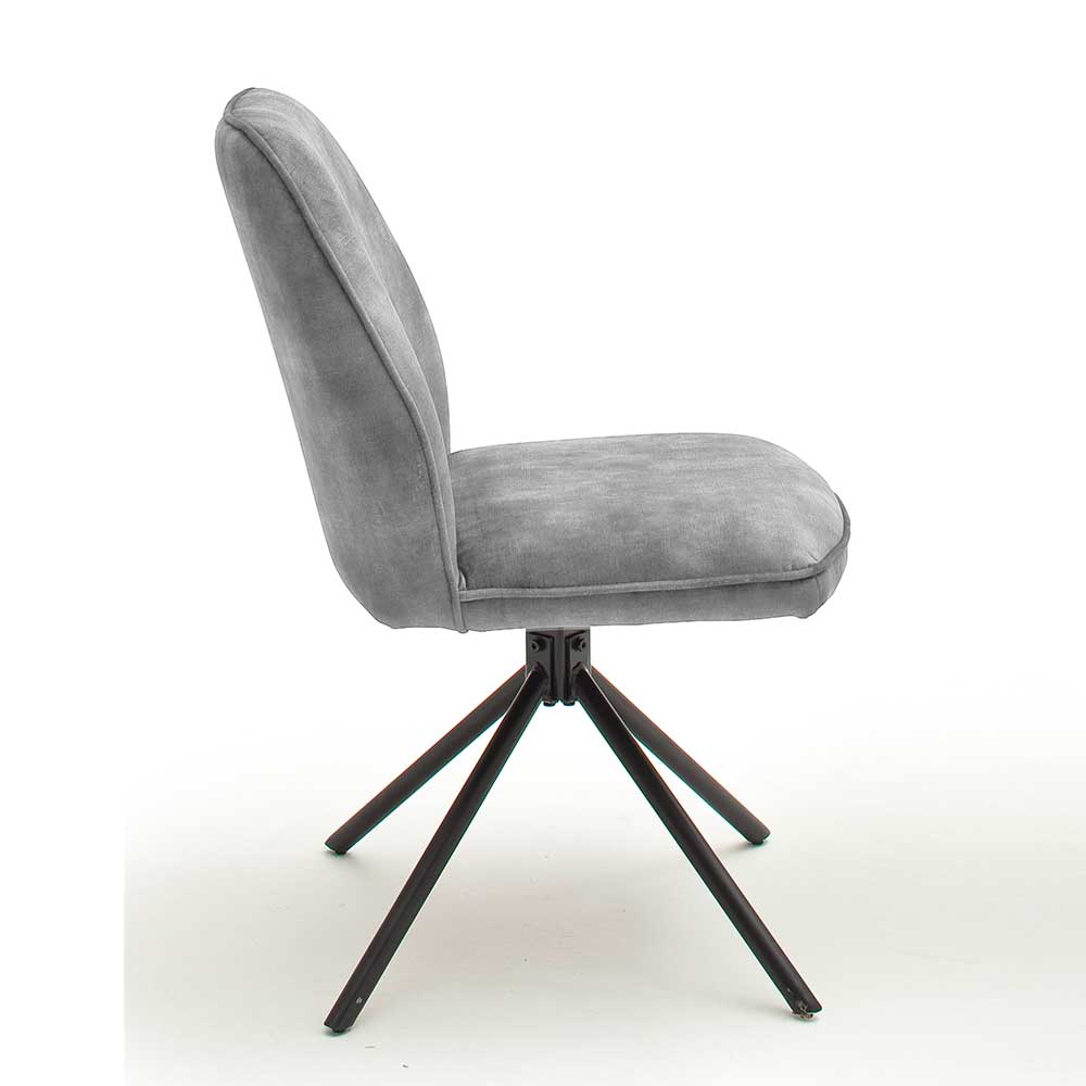 Esszimmer Drehstühle in Grau - Binia (2er Set)