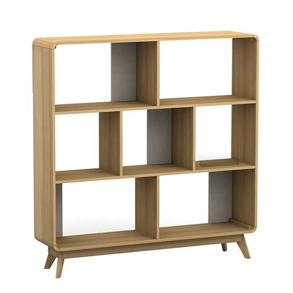 122x126x29 Scandi Standregal in Natur - Jendren