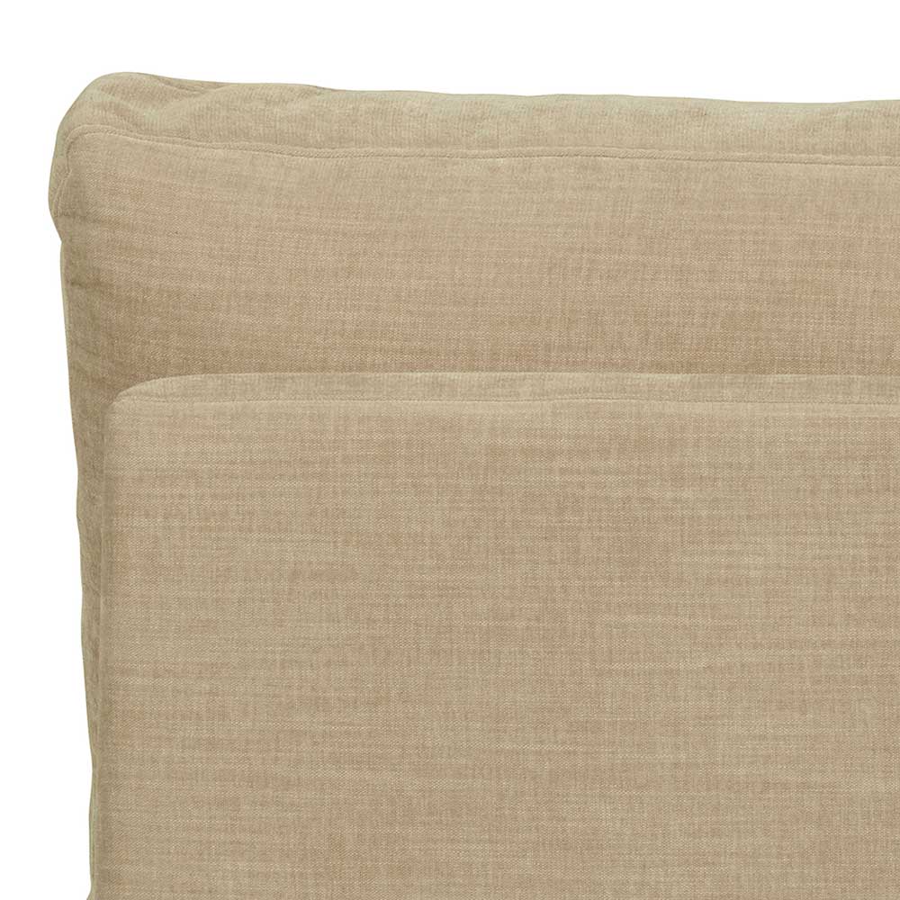 Rückenlehne des beigen Modulsofas Ecke, bequemer Stoffbezug und weiche Polsterung – Philippe