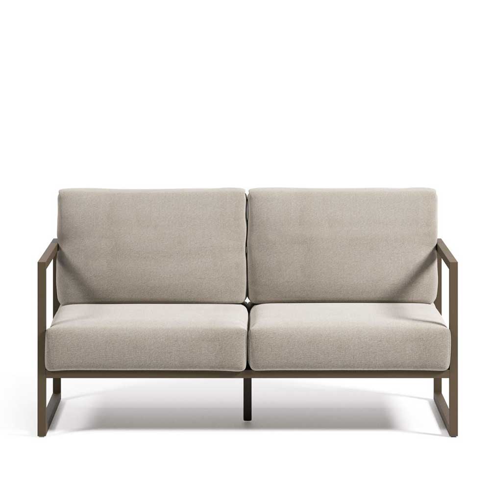 2er Sofa in Hellgrau & Dunkelgrün - Yasmel