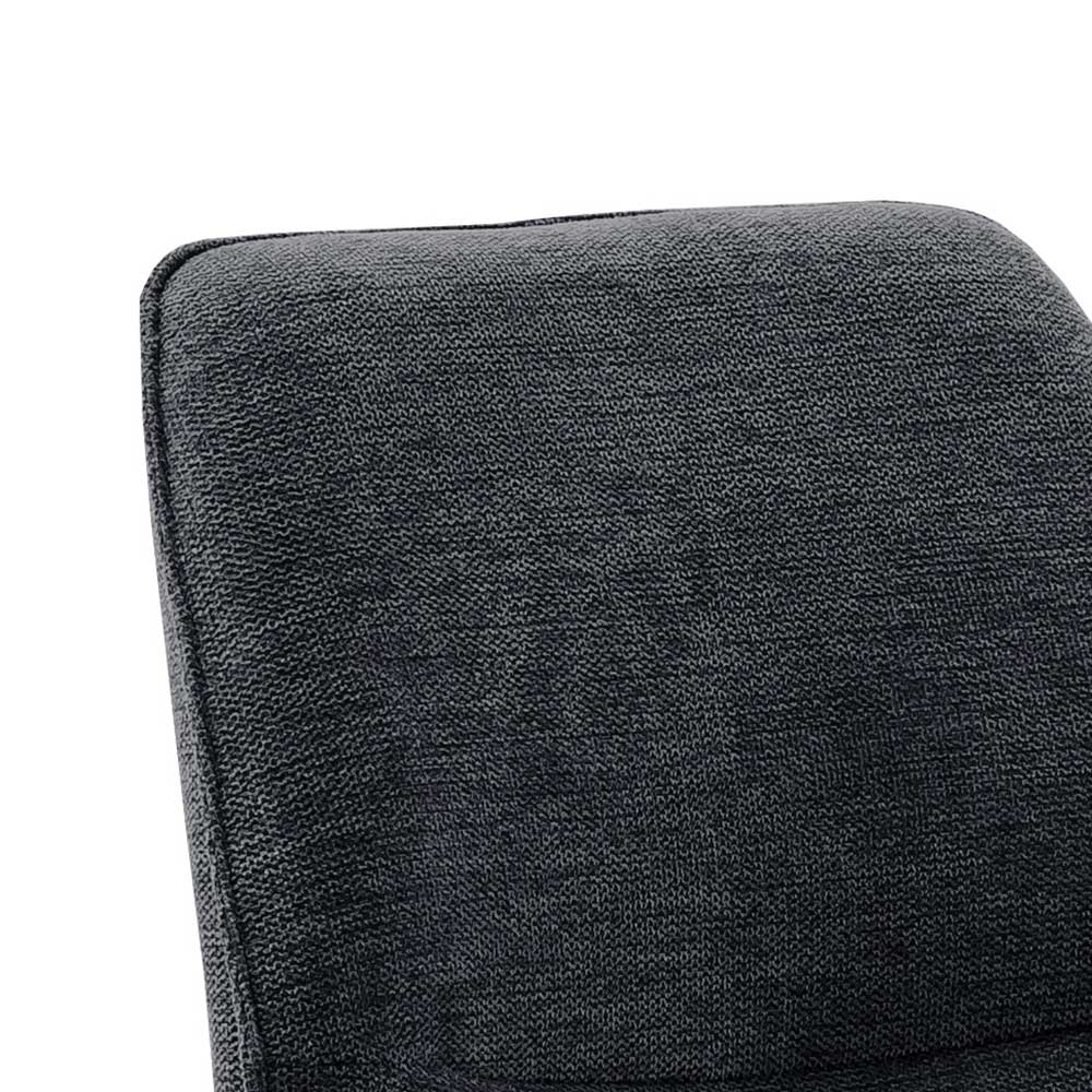 Polsterstuhl aus Chenille in Anthrazit - Makan (2er Set)