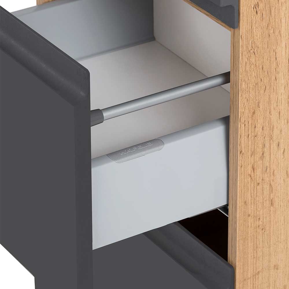 Badezimmer Hochschrank in mattem Grau - Jambi