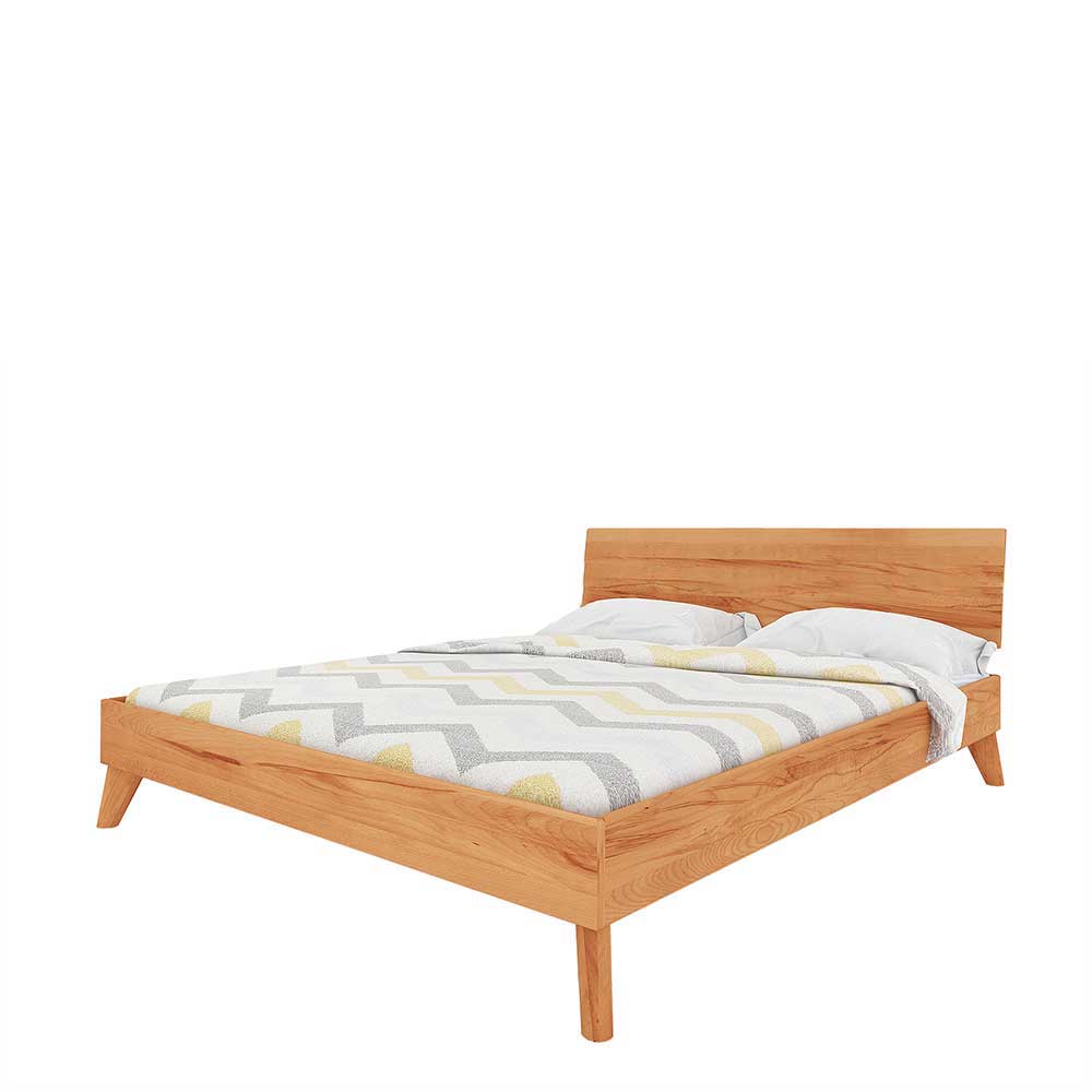 Schlichtes Holz Bett in Überlänge 220cm - Junola