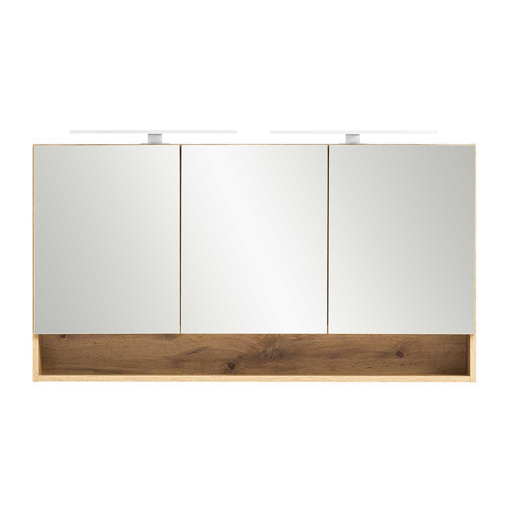 Waschkonsole mit 2 Becken & Spiegelschrank - Tofias (zweiteilig)