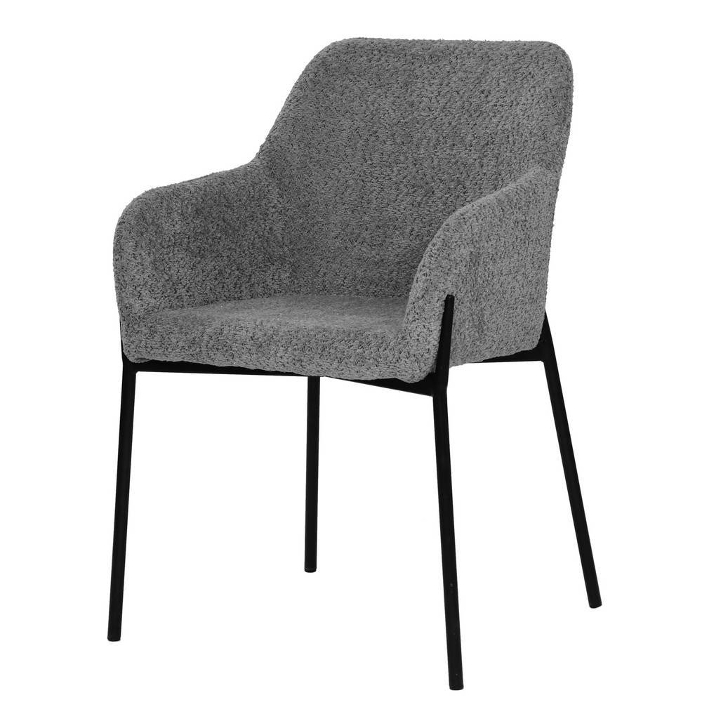 Esstisch-Sessel in Grau Boucle - Tulagan (2er Set)