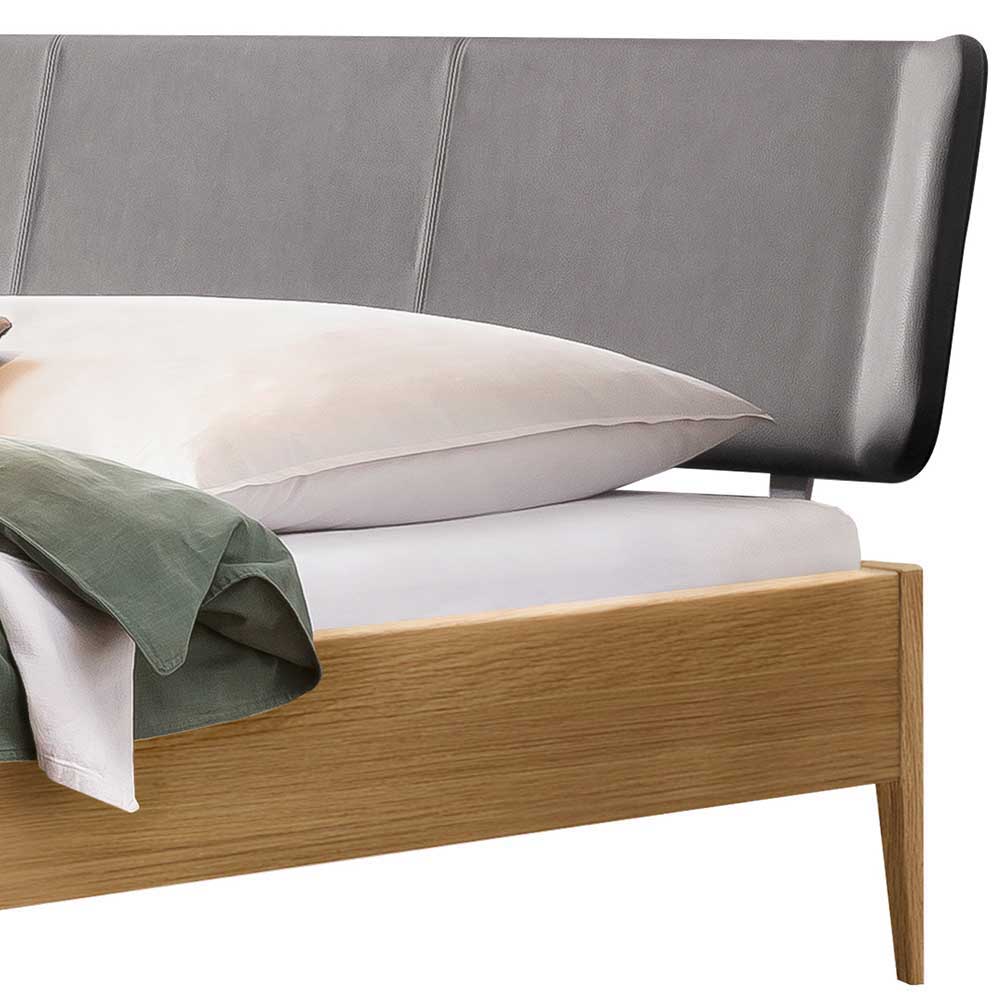 Bett aus Massivholz Eiche Hell - Borna