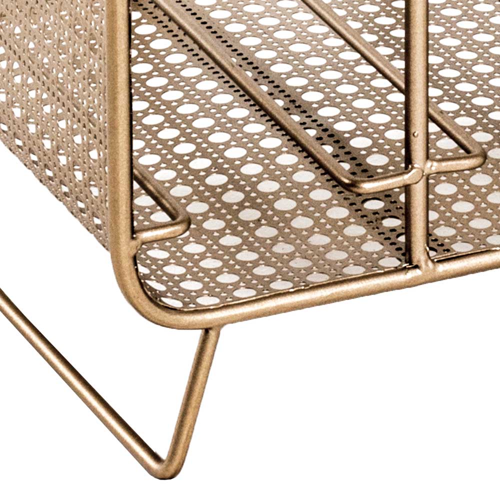 30x46x24 Weinregal aus Stahl in Gold - Loukan