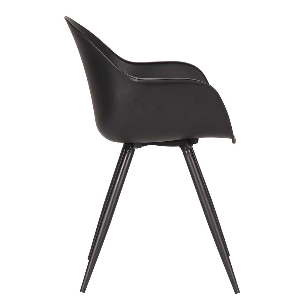 Esstisch Skandi Schalenstuhl in Schwarz - Curcay (2er Set)