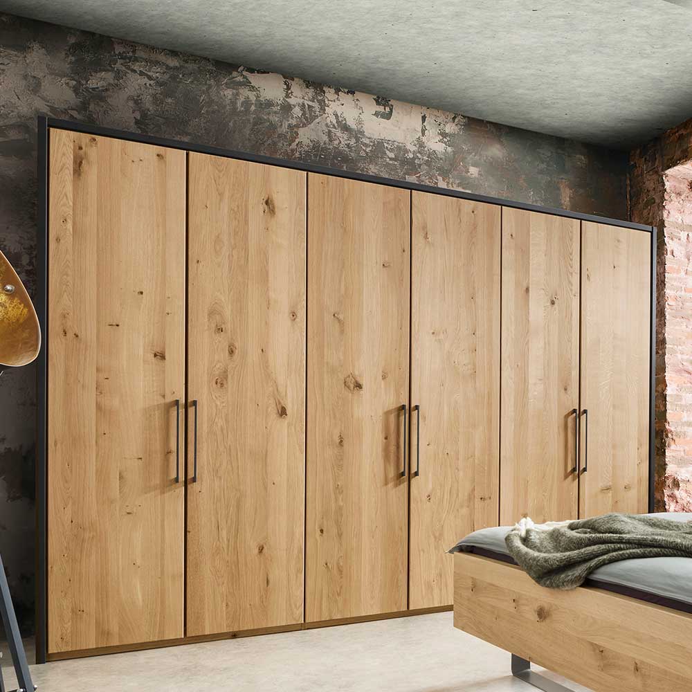 Schlafzimmer Möbel-Set in Wildeiche Bianco - Siestago (vierteilig)