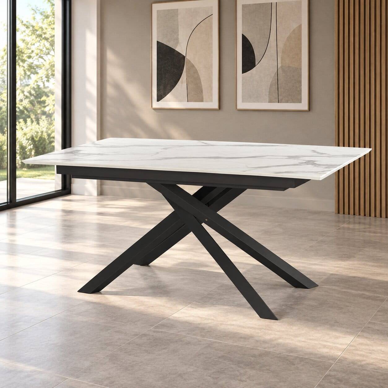 HPL Design Ausziehtisch in Marmor Optik - Infermo