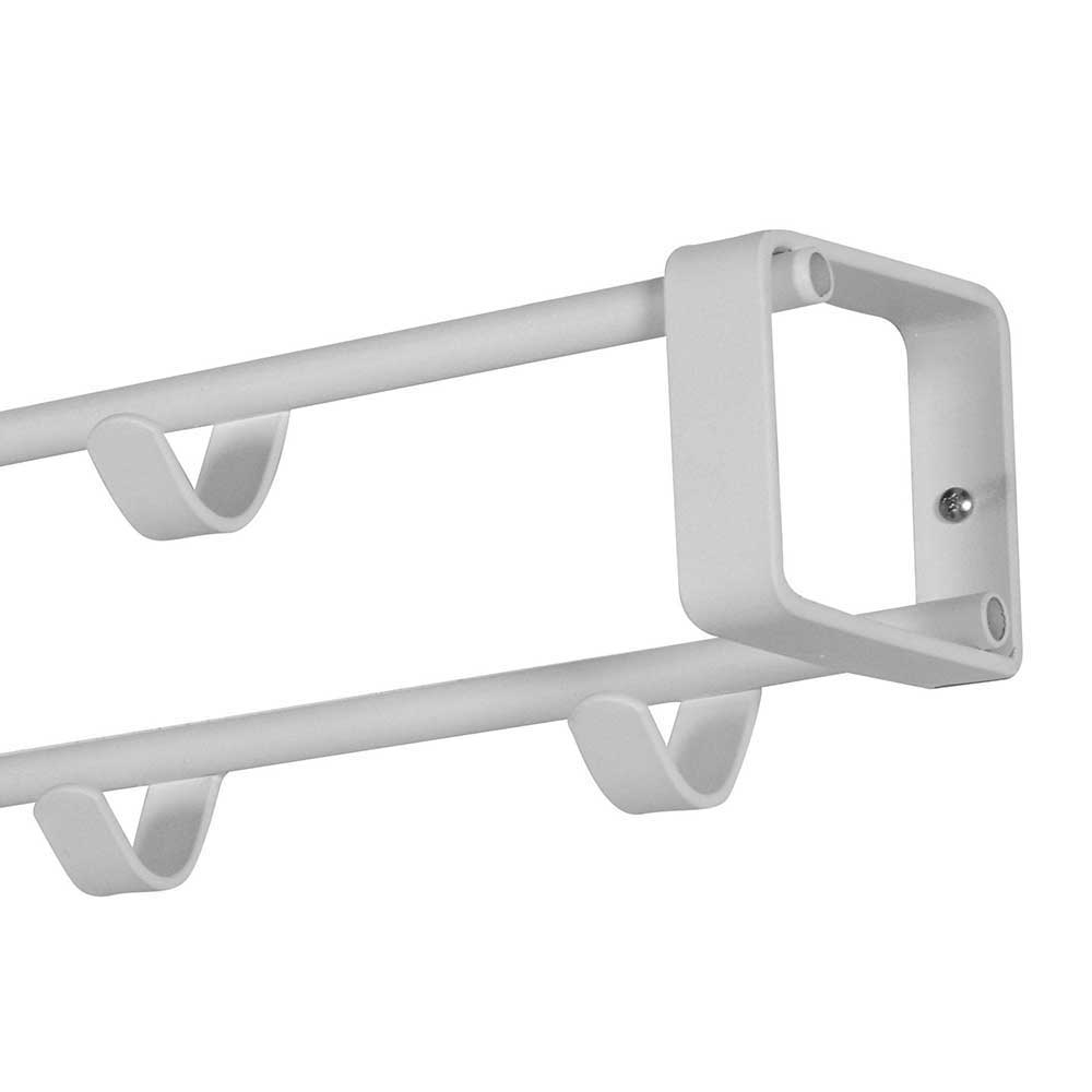 Weiße Stahl-Wandgarderobe mit 60cm Breite - Torosma