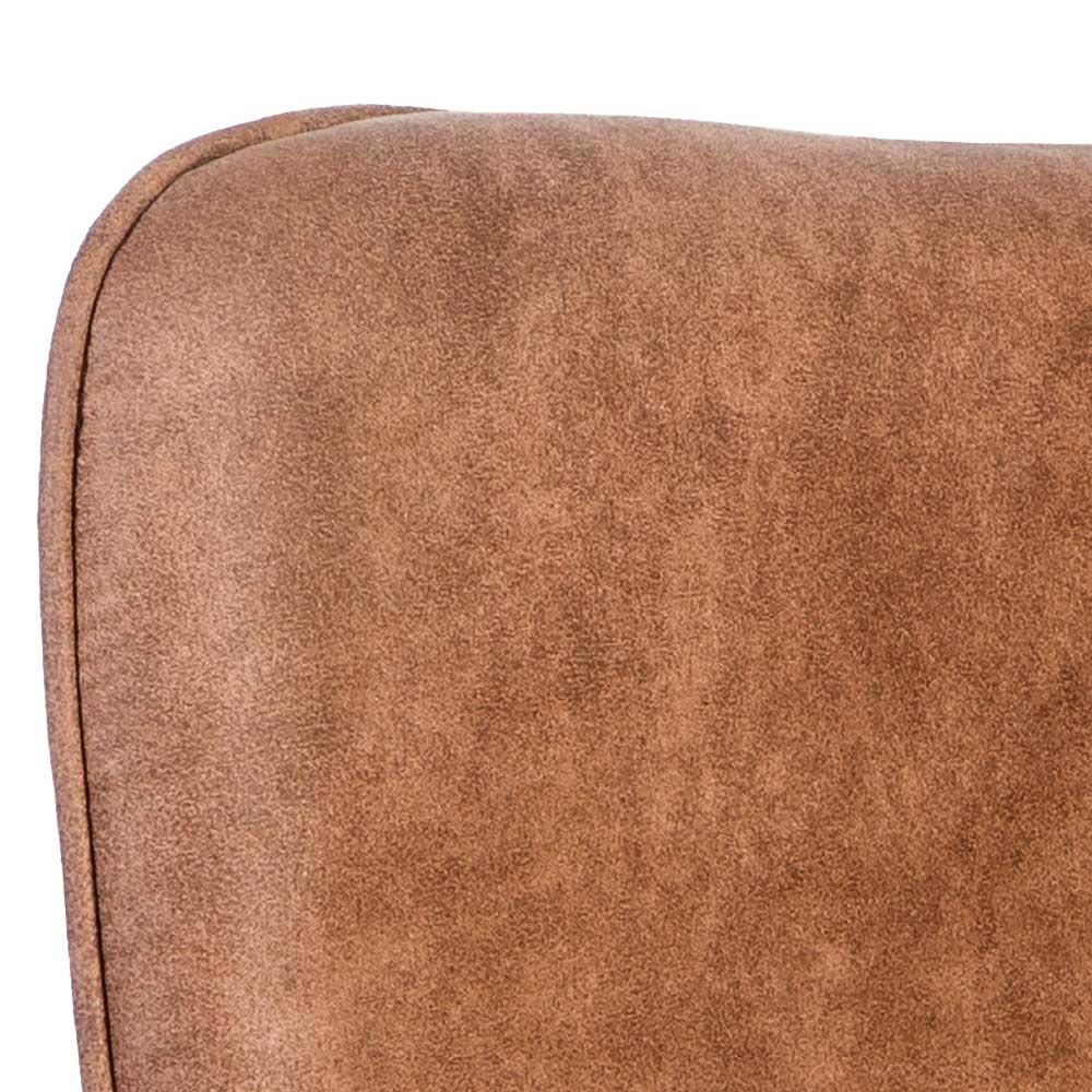 Stylischer Armlehnenstuhl in Cognac Braun - Captino