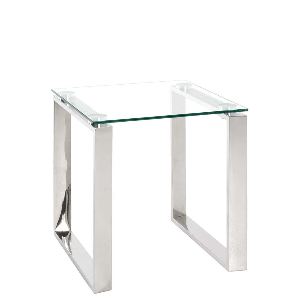 Quadratischer Satztisch aus Glas - Gatria (zweiteilig)