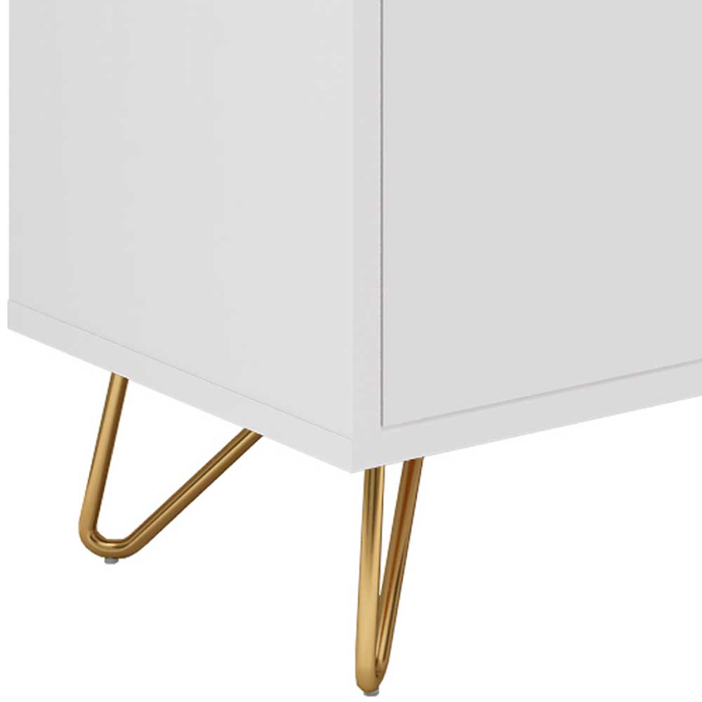 Weißes Sideboard 150cm mit Haarnadel Beinen - Donny