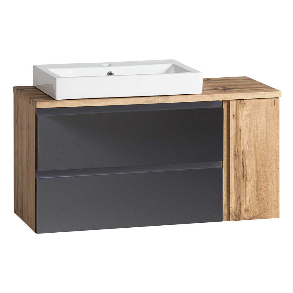 Waschtisch & Oberschrank mit Spiegeln - Jambi (zweiteilig)