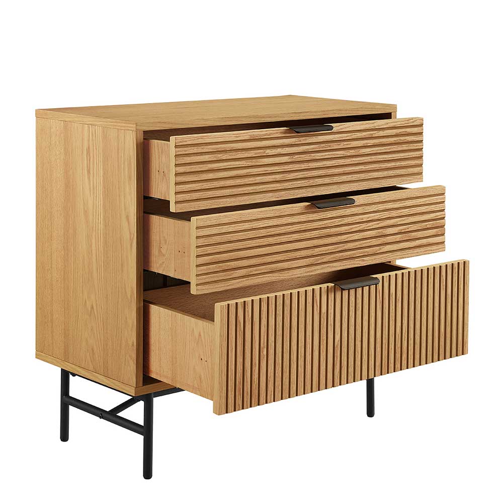 Scandi Chic Kommode mit drei Schubladen - Piassona