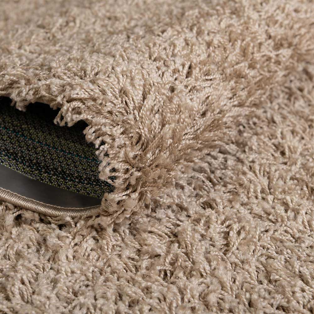Graubrauner Teppich mit Hochflor - Liv