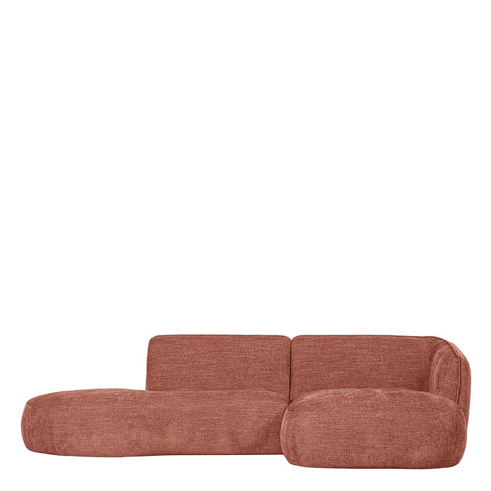 Stoff Eckcouch in Rosa - Gachi