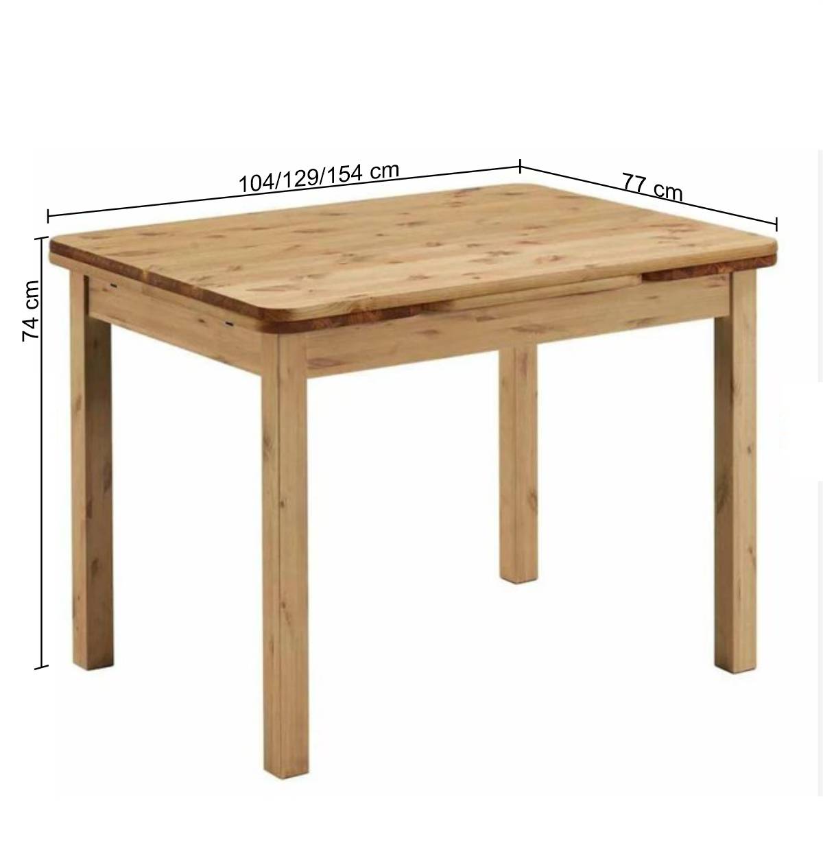 Ausziehtisch Laticosia aus Kiefer Massivholz
