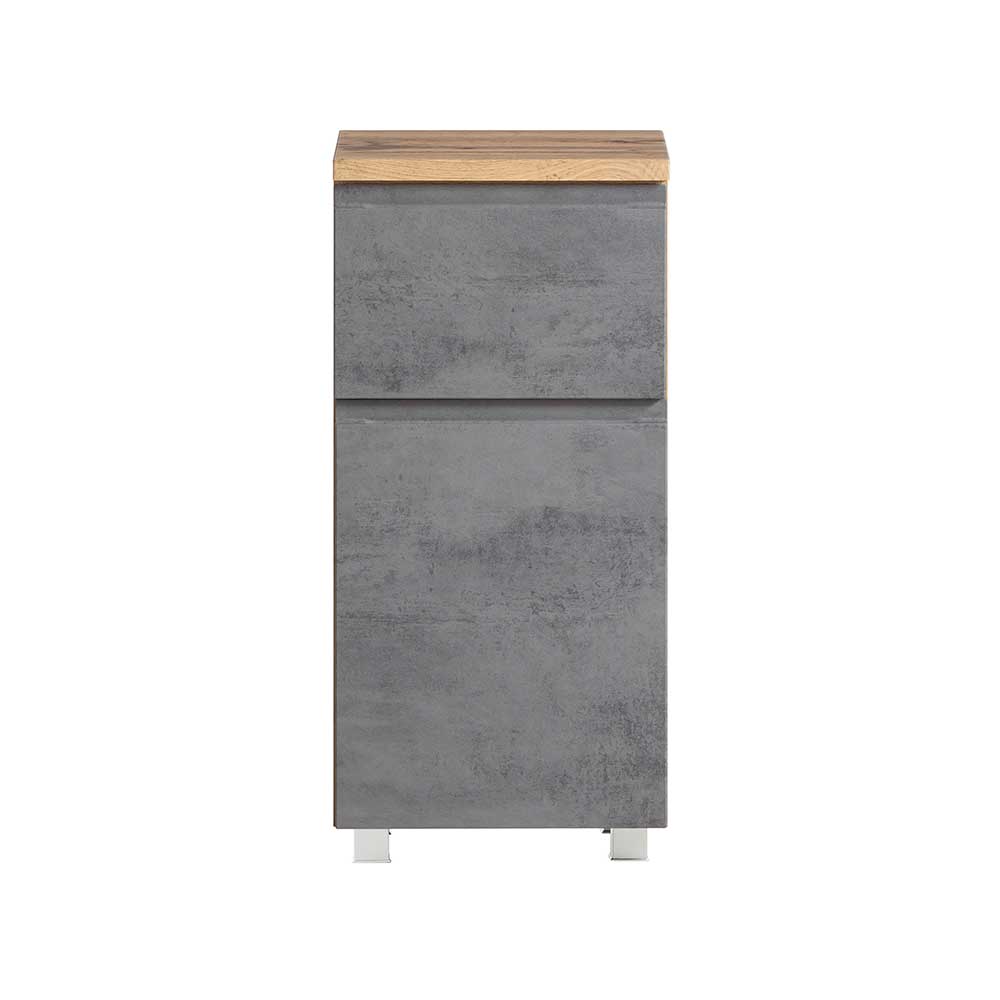 Bad Unterschrank in Beton & Wildeiche - Mia