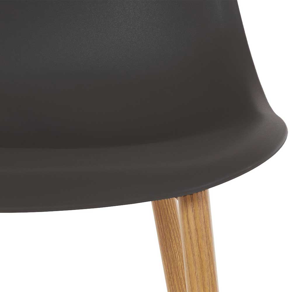 Schalenstühle aus Kunststoff Grau - Jesuisa (Set)