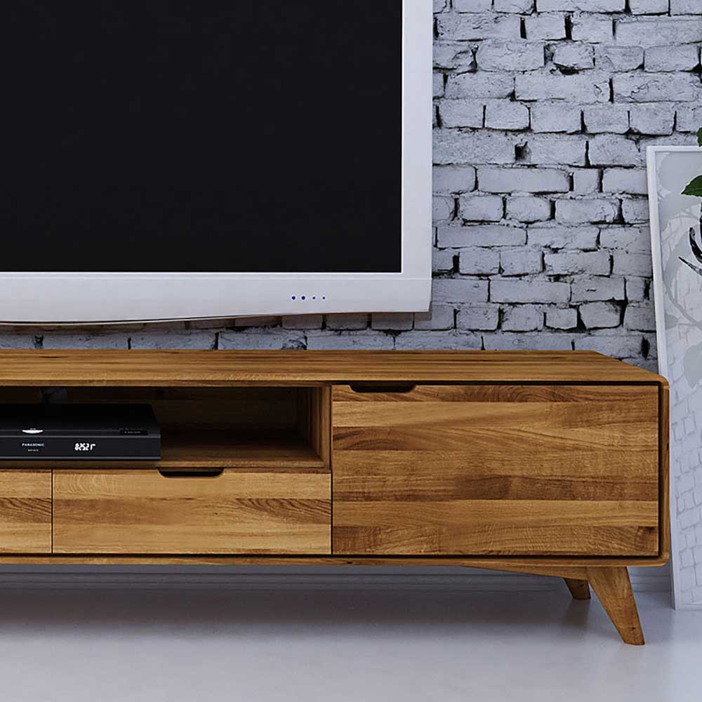 220x48x40 Massivholz TV Board in Natur geölt - Eavy