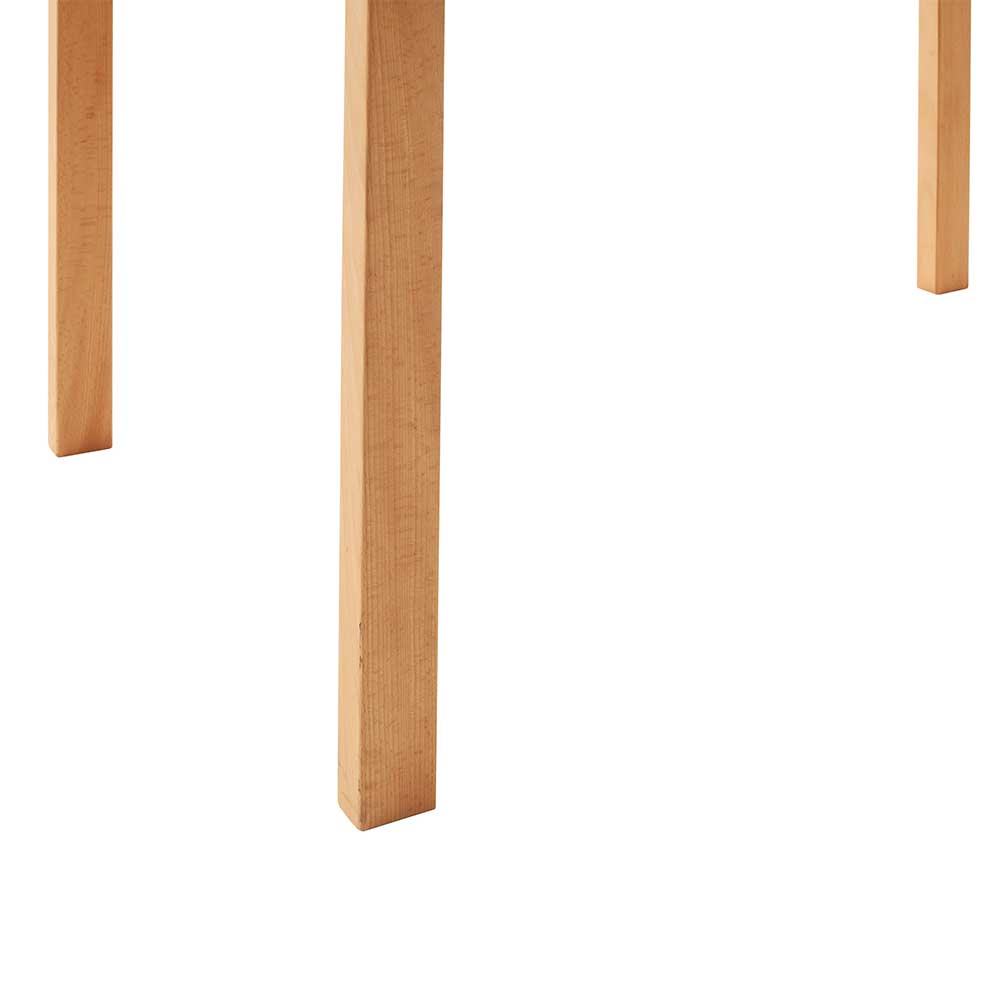 Robuste Tischbeine aus heller Kernbuche Massivholz, Detailansicht der Holzstruktur – Fact