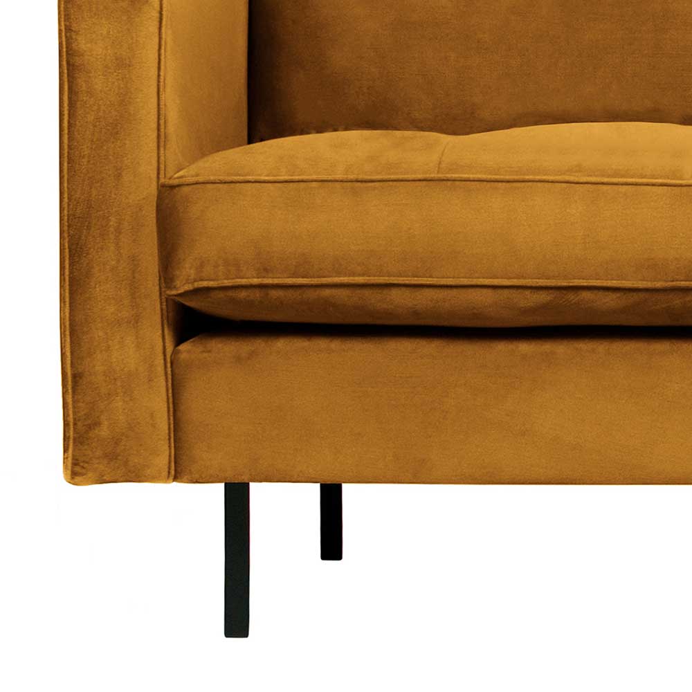 Retro Wohnzimmersofa in Ocker - Nustra