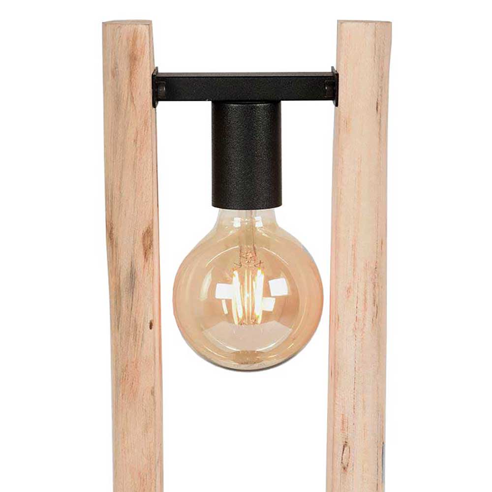 Design Tischleuchte aus Mangobaum Massivholz - Tanky
