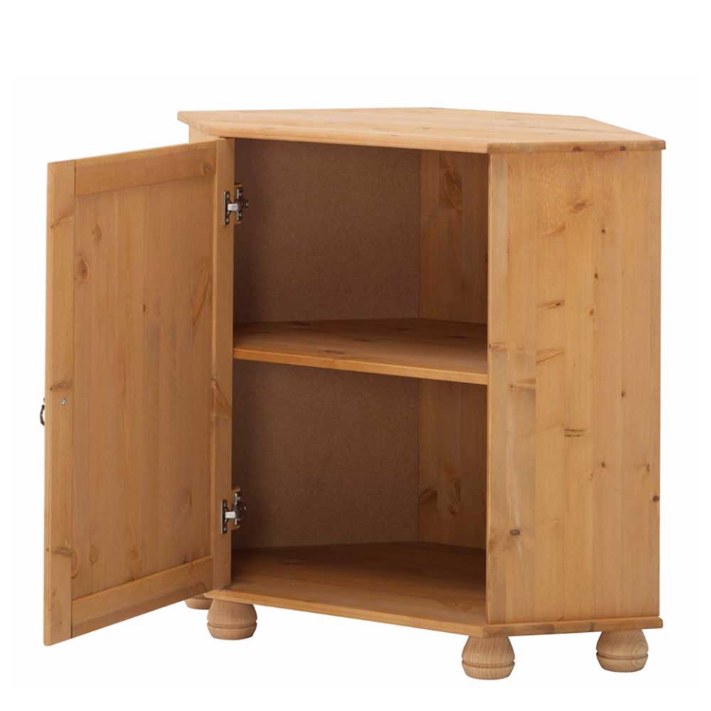 50x78x33 Landhaus Eckschrank aus Kiefer - Lugsca