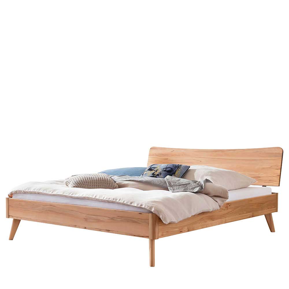 Wildeiche Bett mit 140x200 cm Liegefläche - Romana