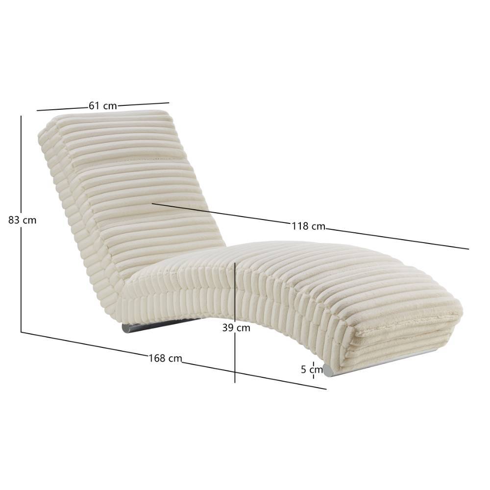 Relaxliege in Beige Breitcord - That