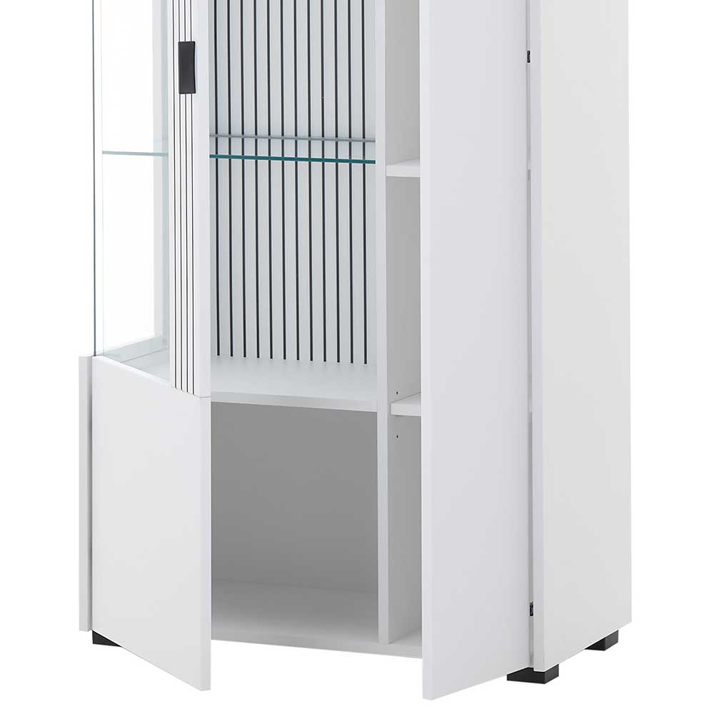 Weißer Vitrinenschrank 2-türig - Dualkos