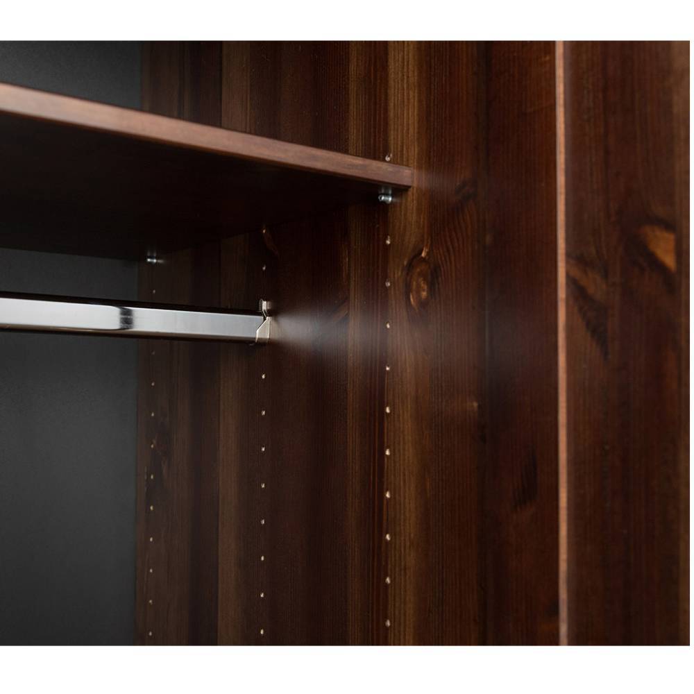 Schlafzimmer Kleiderschrank in Dunkelbraun - Nauizia
