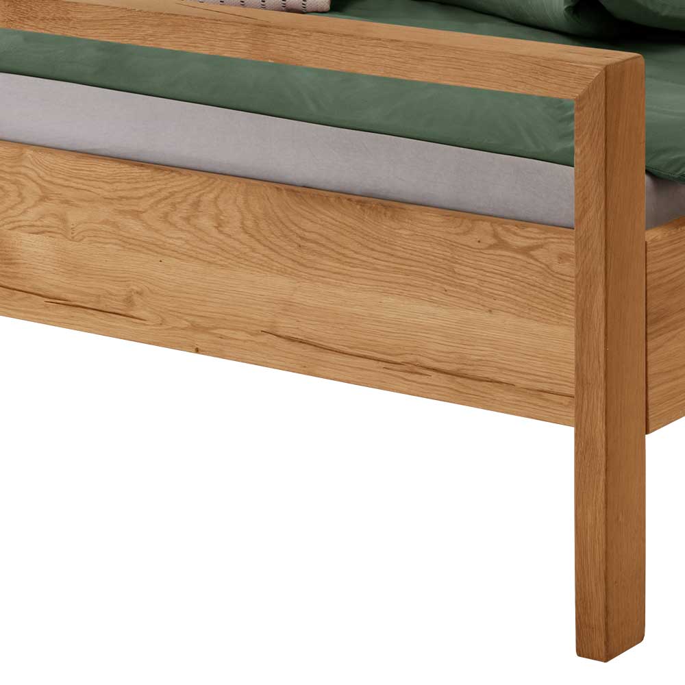 Wildeiche Designerbett massiv - Martinez