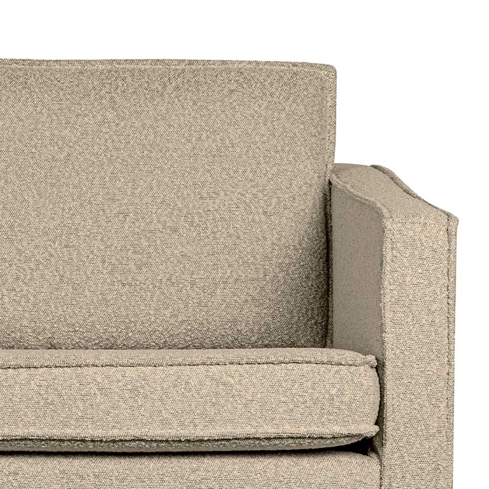 Dreisitzer Couch aus Boucle in Beige - Glamoure